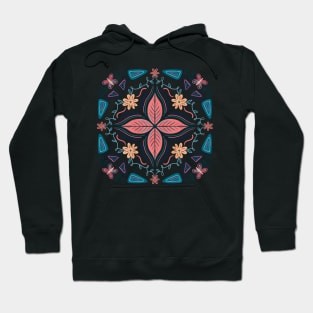 Flower Butterfly Vine Mandala Hoodie